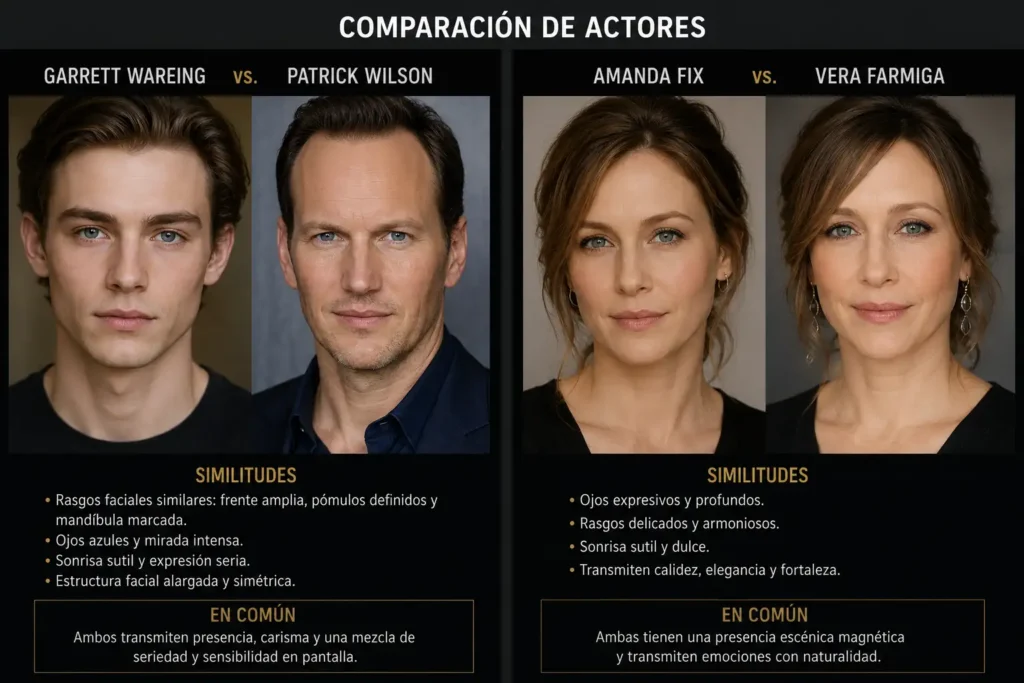 Nuevos y antiguos actores de Expediente Warren, Comparativa con First communion