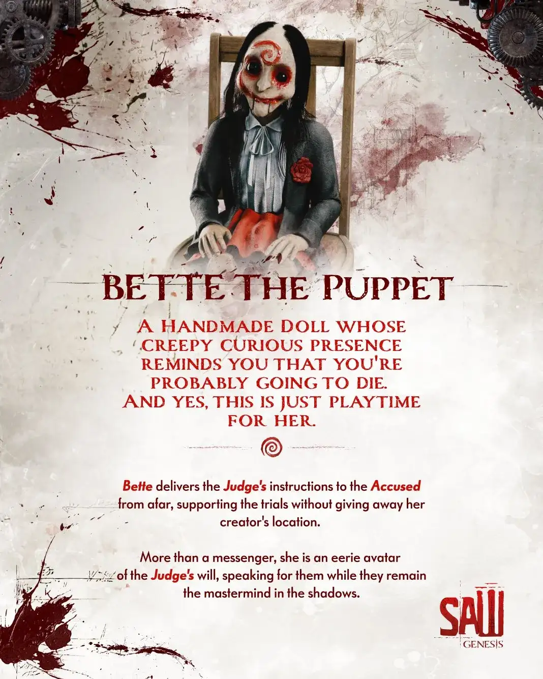 Bette la marioneta de Saw Genesis