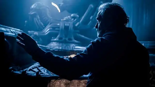 Ridley Scott en el rodaje de Prometheus